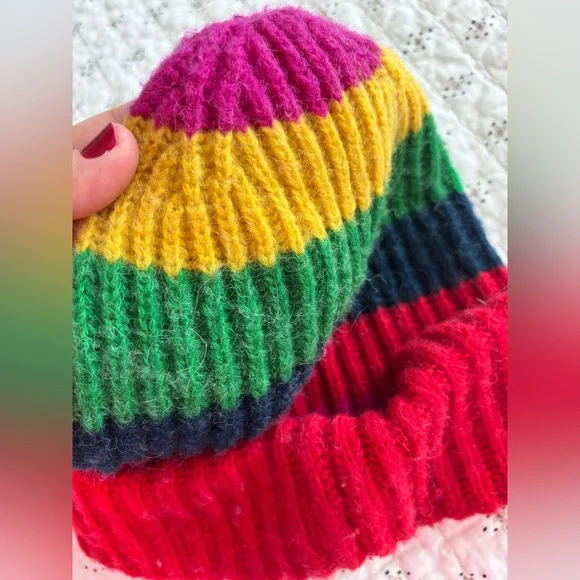 COACH Multi Stripes Beanie Hat - Picture 5 of 7